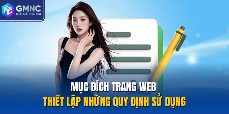 Mục đích trang web thiết lập những quy định sử dụng
